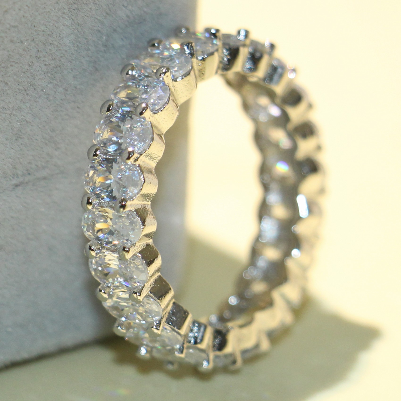 Victoria Wieck Brand New Infinity Luxury Jewelry 925 Sterling Silver White Topaz CZ Diamnond Party Women Wedding Band Ring for Women Gift