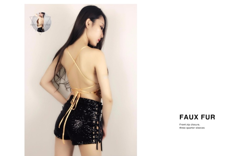 Womens party club DS dancing performance high waist lacing bandage hollow out paillette shinny sequined shorts plus size SMLXL