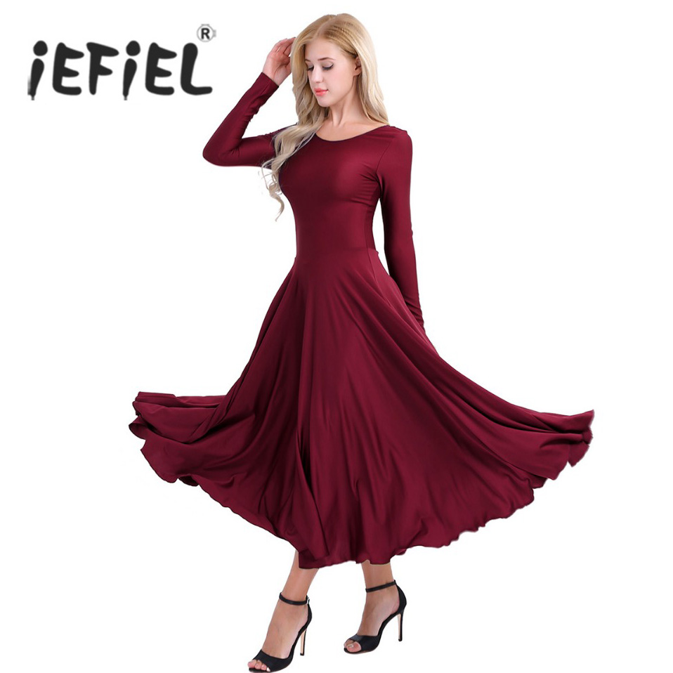 iEFiEL Women Adult Costumes Ballroom Long Sleeves Loose Fit Liturgical Praise Gymnastics Leotard Ballet Womens Dancing Dress, Purple
iEFiEL Women Adult Costumes Ballroom Long Sleeves Loose Fit Liturgical Praise Gymnastics Leotard Ballet Womens Dancing Dress, Purple
