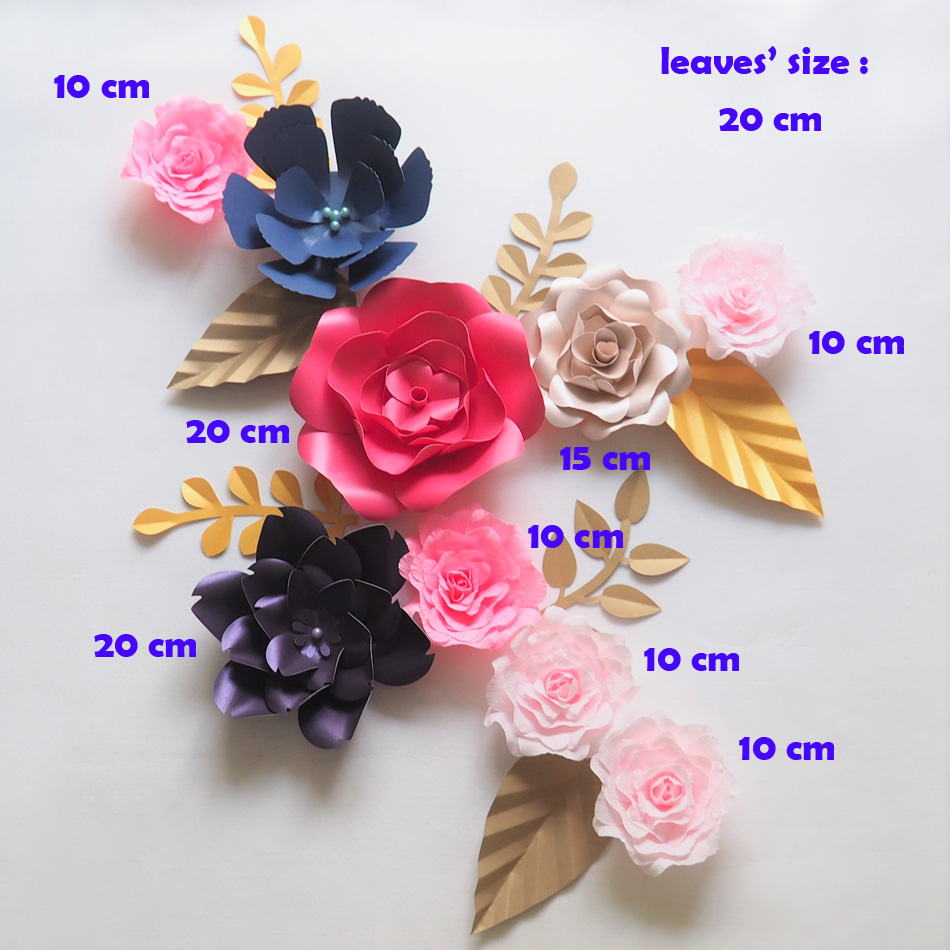 Giant Paper Flowers Backdrop Artificial Handmade Crepe Paper Rose 9PCS + 7 Leaves For Wedding & Party Deco Home Decoration, As picture
Giant Paper Flowers Backdrop Artificial Handmade Crepe Paper Rose 9PCS + 7 Leaves For Wedding & Party Deco Home Decoration, As picture