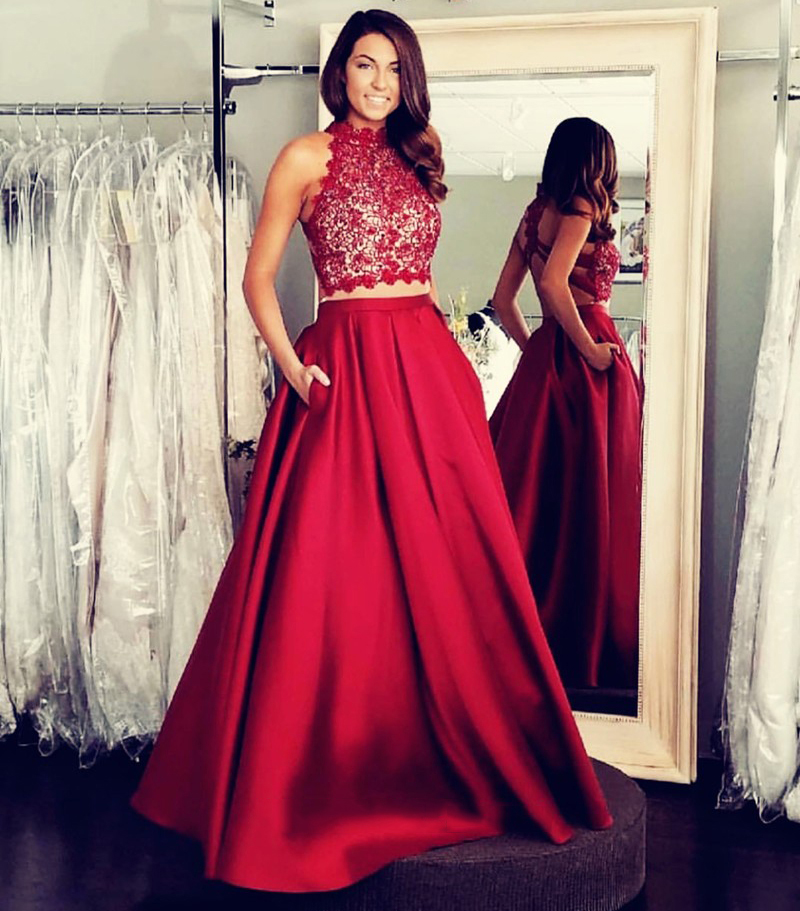 Long Burgundy Evening Dresses A Line Two Piece High Neck Lace Celebrity Red Carpet Dress Evening Prom Party Gowns ME068, Chocolate
Long Burgundy Evening Dresses A Line Two Piece High Neck Lace Celebrity Red Carpet Dress Evening Prom Party Gowns ME068, Chocolate