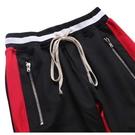 Huation New Men Striped Track Pants Casual Skinny Jogger Fitness Zipper Trousers Mens Hip Hop Tracksuit Sweatpants Unisex Pants