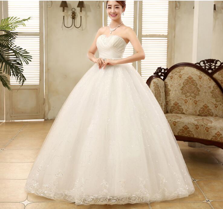 Plus Size Princess Crystal Sashes Wedding Dresses 2018 Cheap Ball Gown Bridal Gowns Customized Dress Vestido De Noiva