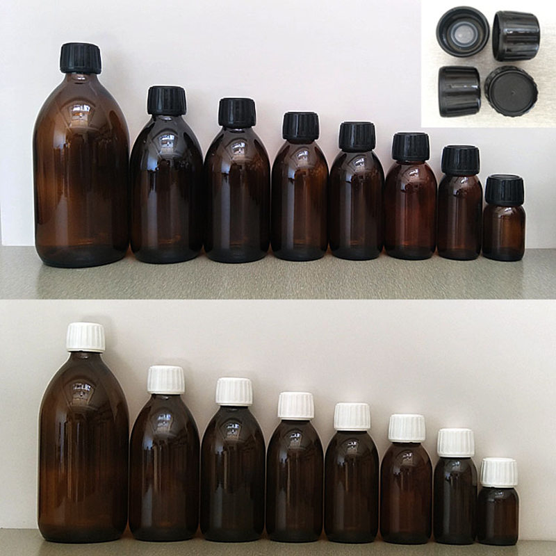 30ML Amber Glass Bottle With Lid,Essential Oil Bottle For Eye Cream/Essence/Serum Cosmetic Container F1103