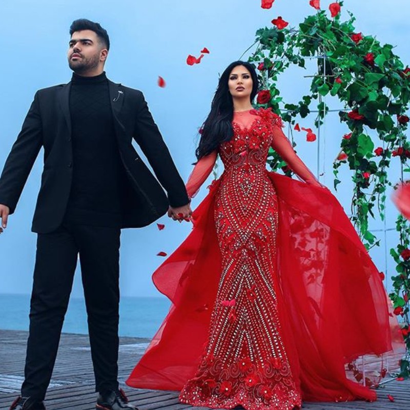 Stunning Rhinestone Mermaid Prom Dress With Overskirt Crystal Beads Long Sleeve Party Dress Dubai Luxurious Floral Applique Evening Dresses, Sage
Stunning Rhinestone Mermaid Prom Dress With Overskirt Crystal Beads Long Sleeve Party Dress Dubai Luxurious Floral Applique Evening Dresses, Sage