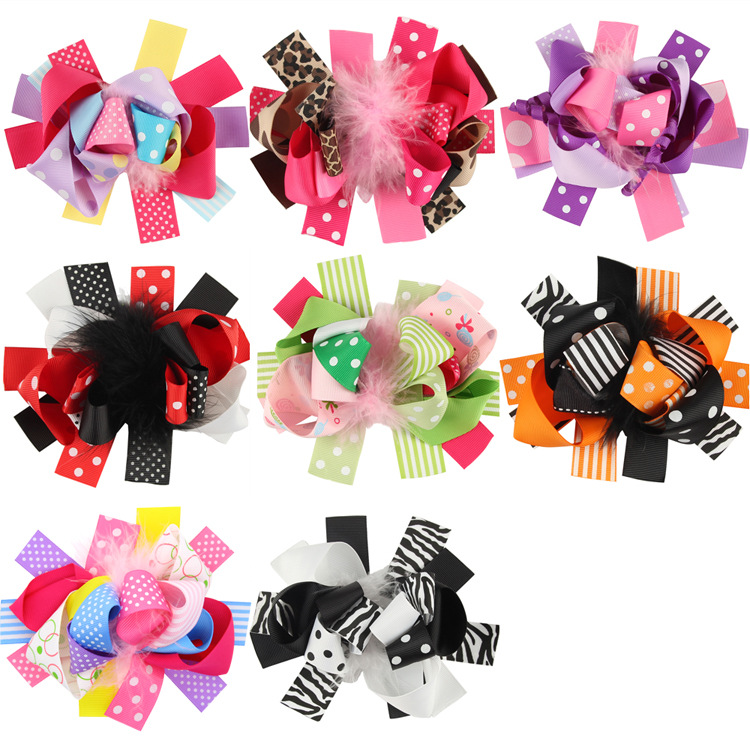 Girls 5-6 Inch Hair Bow Feather Dot Hairclips Hairpin Barrettes Hairgrips Kids Headdress Beautiful HuiLin DW122, Photo color
Girls 5-6 Inch Hair Bow Feather Dot Hairclips Hairpin Barrettes Hairgrips Kids Headdress Beautiful HuiLin DW122, Photo color
