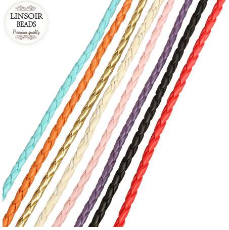 10m/bag 3mm High Quality Around Braided Leather Cord For Bracelets Necklaces Rope Thread Lace DIY Jewelry Accessories F583
10m/bag 3mm High Quality Around Braided Leather Cord For Bracelets Necklaces Rope Thread Lace DIY Jewelry Accessories F583