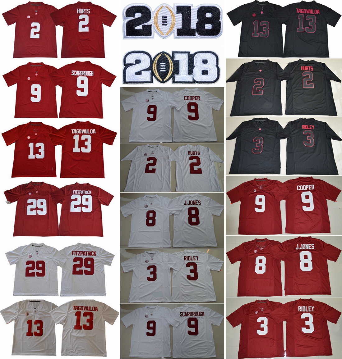 2018 Alabama Crimson Tide 13 Tua Tagovailoa 29 Minkah Fitzpatrick 9 Bo Scarbrough 2 Jalen Hurts Ridley Amari Cooper College Football Jersey, Red 8
2018 Alabama Crimson Tide 13 Tua Tagovailoa 29 Minkah Fitzpatrick 9 Bo Scarbrough 2 Jalen Hurts Ridley Amari Cooper College Football Jersey, Red 8