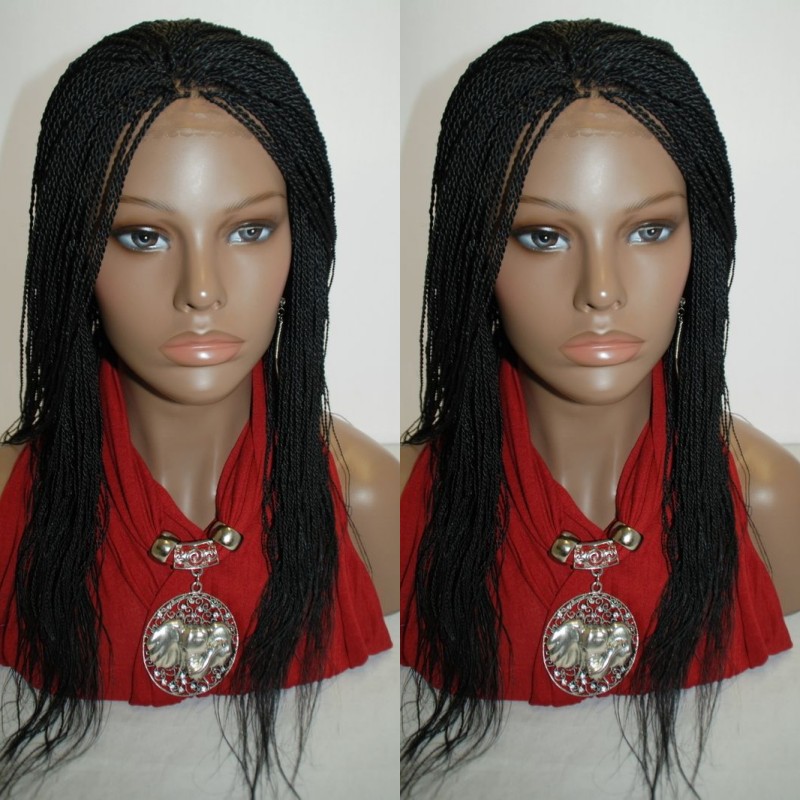 Beauty brown twist Braids wigs for black women long black lace front synthetic wig Senegalese Twist Wig for African Women
