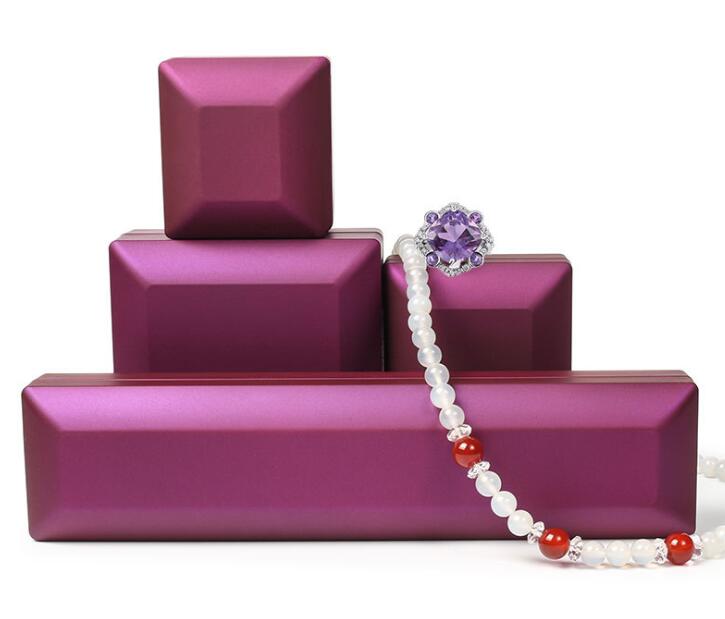 LED Lighted Jewelry Gift Box Earring Ring Neckalce Luxury Wedding Display Packaging Organizer Storage For Engagement