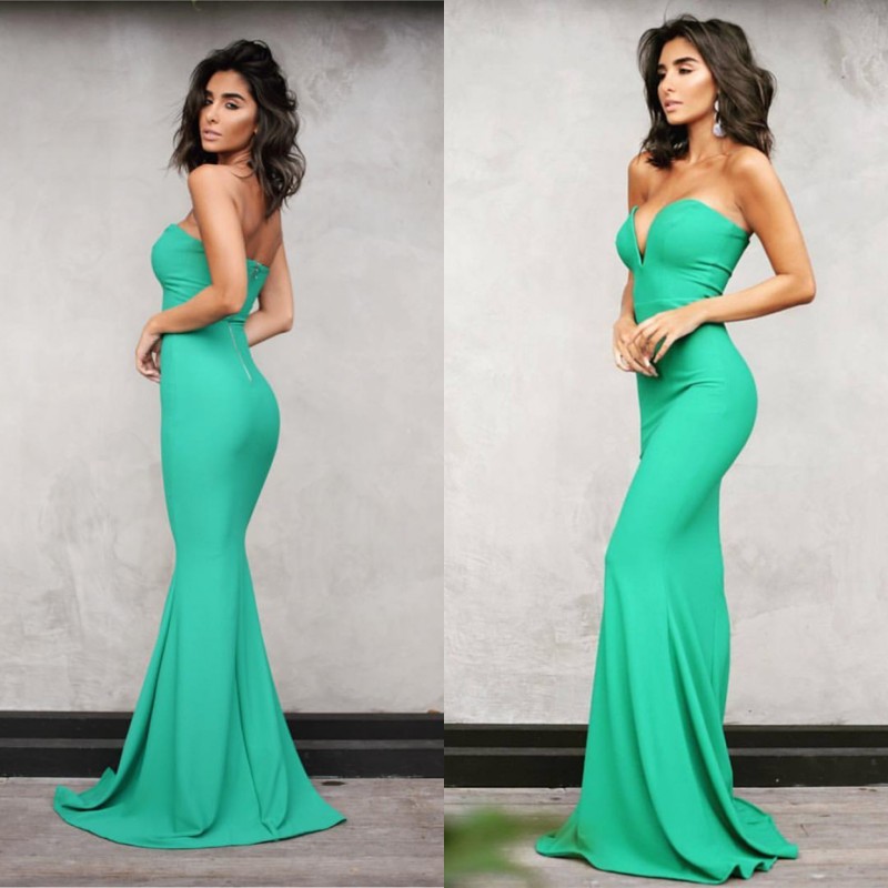 Stunning 2018 Emerald Green Chiffon Mermaid Prom Dresses Long Sexy Sweetheart Zipper Back Formal Dresses Party Evening Wear EN1082, Silver
Stunning 2018 Emerald Green Chiffon Mermaid Prom Dresses Long Sexy Sweetheart Zipper Back Formal Dresses Party Evening Wear EN1082, Silver