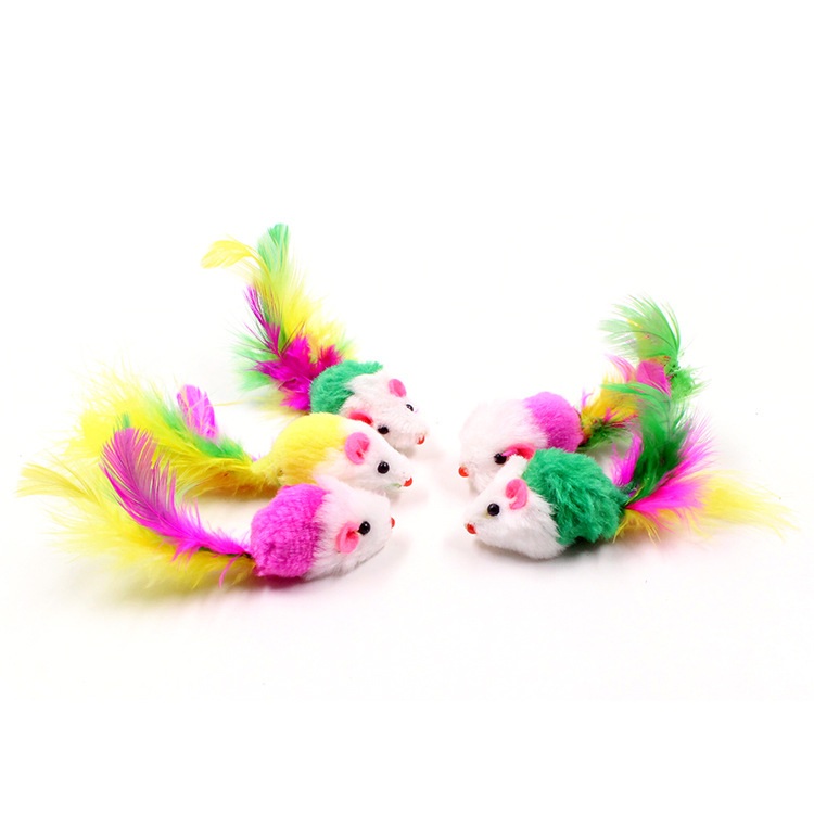 Colorful Soft Fleece False Mouse Toys For Cat Feather Funny Playing Pet Dog Cat Small Animals feather Toys Kitten, Multicolor
Colorful Soft Fleece False Mouse Toys For Cat Feather Funny Playing Pet Dog Cat Small Animals feather Toys Kitten, Multicolor
