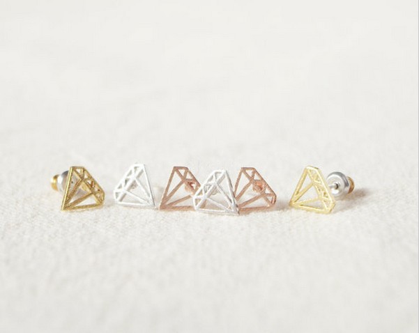 2018 The latest elements gold stud earrings plane geometry stud earrings for women wholesale free shipping