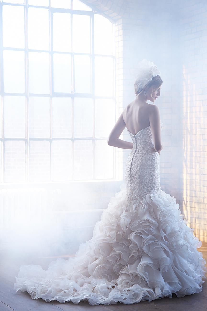 elegant lace sweetheart wedding dresses beaded ruffles skirt organza mwemaid bridal gowns custom made robe de marie soire