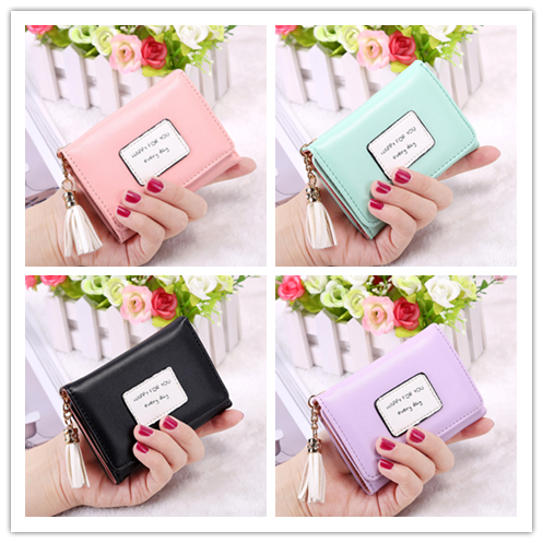 Fashion Korean style letter wallet short women wallet dark buckle purse 3 fold more capacity Pu material Money clips female
Fashion Korean style letter wallet short women wallet dark buckle purse 3 fold more capacity Pu material Money clips female
