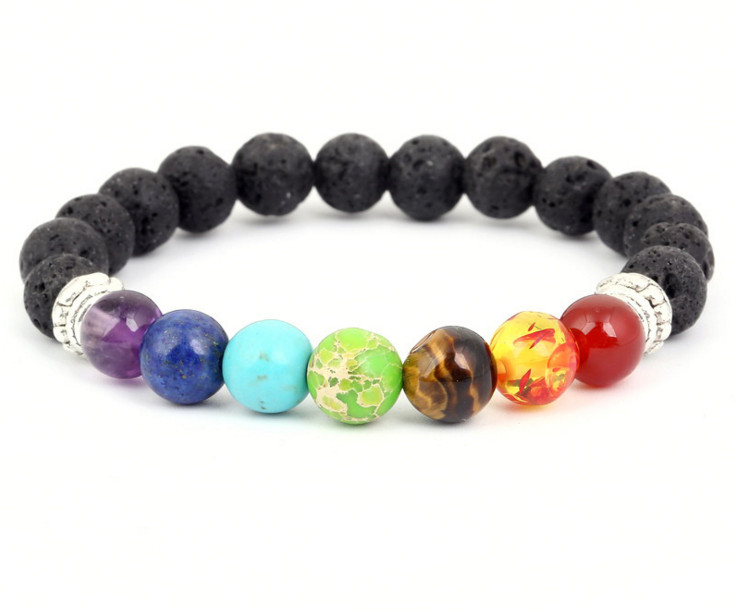 Men's Seven Color Energy Stone Adjustable Bracelets Women's Natural Volcanic Stone Tiger Eye Adjustable Woven Yoga Health Bracelet