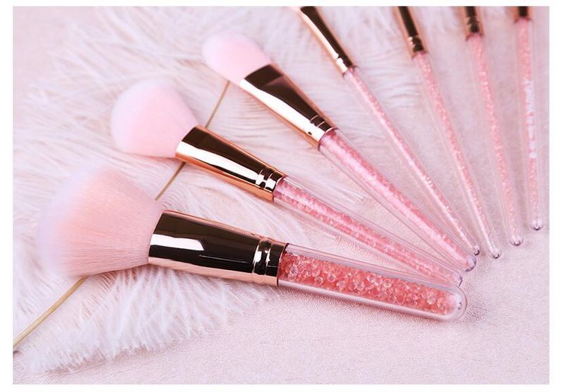 HOT Makeup Brushes Set 7 PCS Professional ZOERYA Flow Sand Drill Make-up Brush With Pink Bag DHL FREE