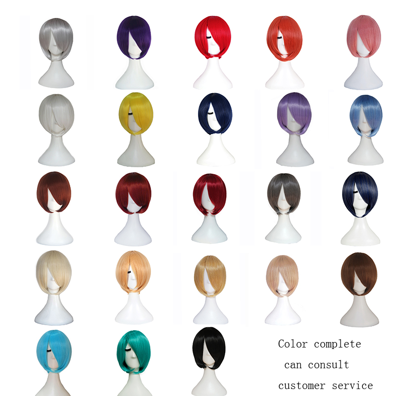 Short Blonde Cosplay Wig 6 Inch Straight Synthetic Wigs for Women and Men 24 Color Brown Blue Black, 6inches
Short Blonde Cosplay Wig 6 Inch Straight Synthetic Wigs for Women and Men 24 Color Brown Blue Black, 6inches