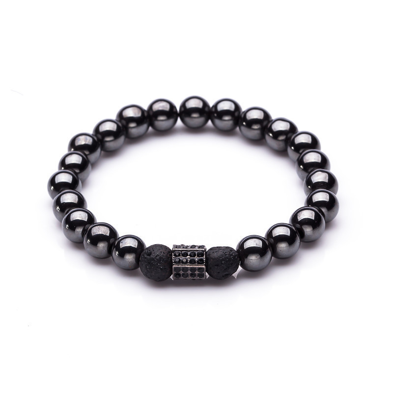8mm Black Hematite And Volcanic Stone Beaded Men Bracelet For Women Crown Male Hand Chain Bracelets Lovers Fashion Jewelry
8mm Black Hematite And Volcanic Stone Beaded Men Bracelet For Women Crown Male Hand Chain Bracelets Lovers Fashion Jewelry