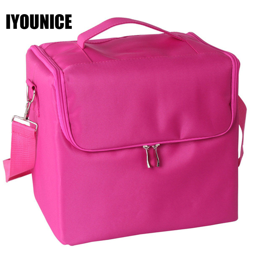 Multilayer Toolbox Suitcase Women Cosmetic Organizer Makeup Box Large Cosmetic Bag Professional Case Beauty Vanity Box