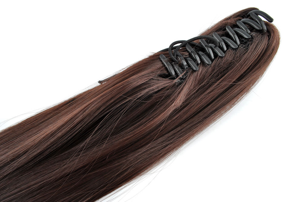hot sale 16 18 20 straight ponytail claw clip on extension human hairpiece 100g pack 2pcs lot 4 1b 27 616 8 option