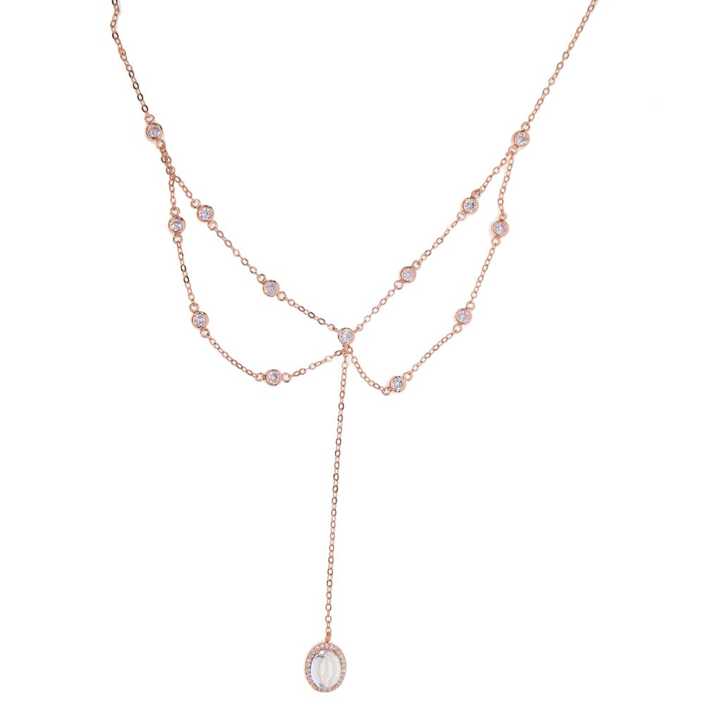 Fashion double layer chain Y shape necklace with big cz paved women wedding necklace jewelry
Fashion double layer chain Y shape necklace with big cz paved women wedding necklace jewelry