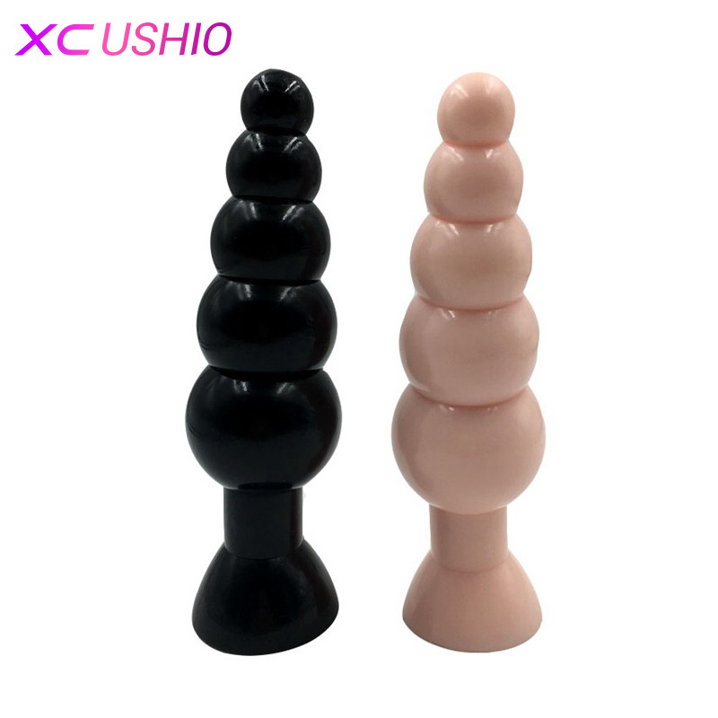 19*5.3CM Big Size Butt Plug Silicone Anal Beads Dildo Plug Suction Cup Anal Sex Toys for Men Women Erotic Products Gay Toys