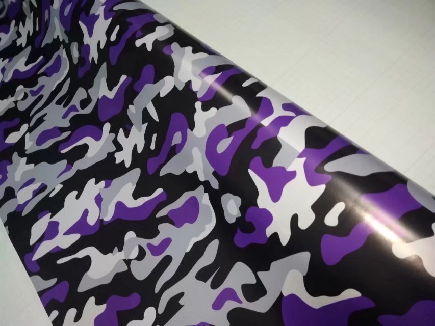 White Black Purple urban night Camo Vinyl Car Wrap With air bubble Free Arctic Camouflage Graphics Car Sticker Size 1.52x10m/20m/30m Roll