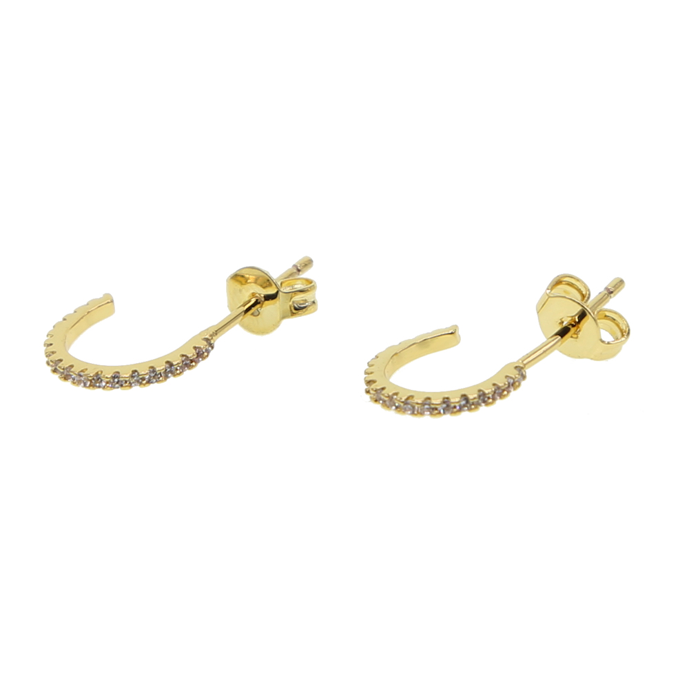 fashion simple round circle cz circle band thin skinning mini hoop minimal delicate girl women multi piercing Gorgeous lovely gold earring