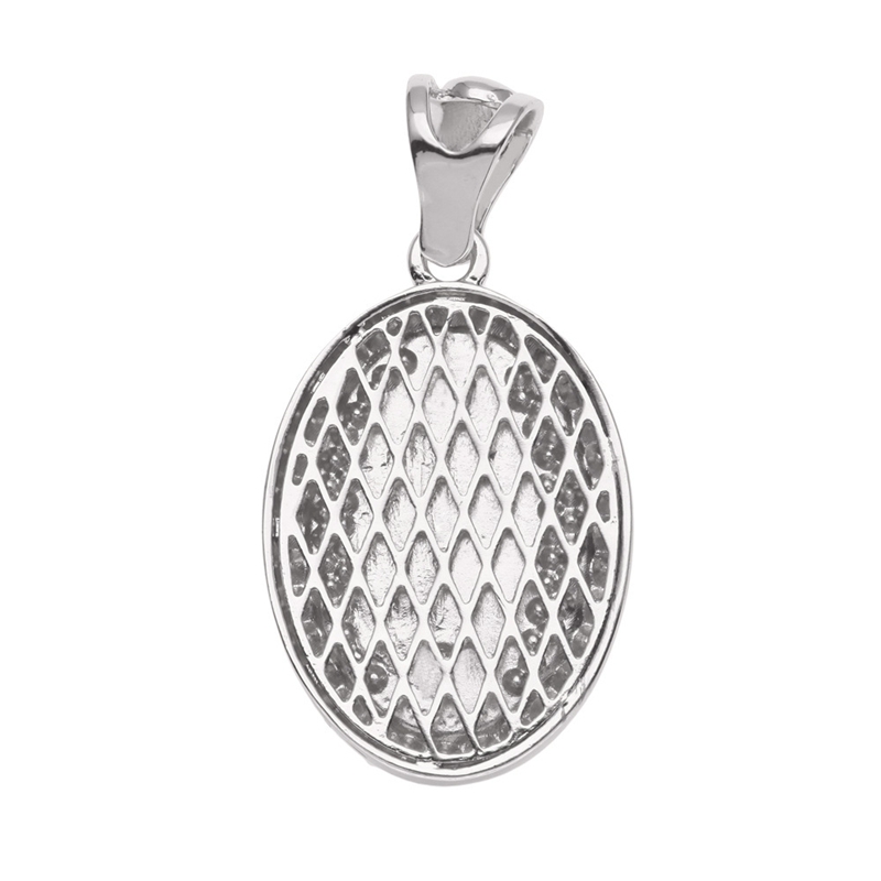 Authentic Hiphop Santa Maria Pendant Necklaces For Mens Oval Charm Gold Plated Full Diamond Hip Hop Jewelry