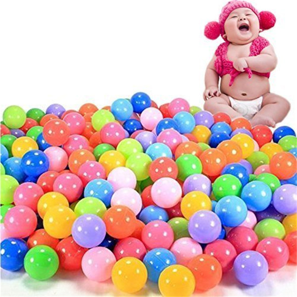 Children039s marine ball toy 100pcslot Water Pool Ocean Wave Ball Mix Color Plastic Stress Air Ball Funny Baby Outdoor Toys