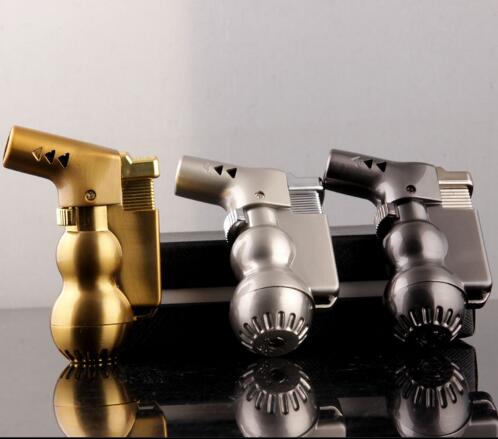 metal Classic Cigarette lighter Butane Jet Flame torch Metal Windproof butane Gas Lighter best glass bong accessories W260202