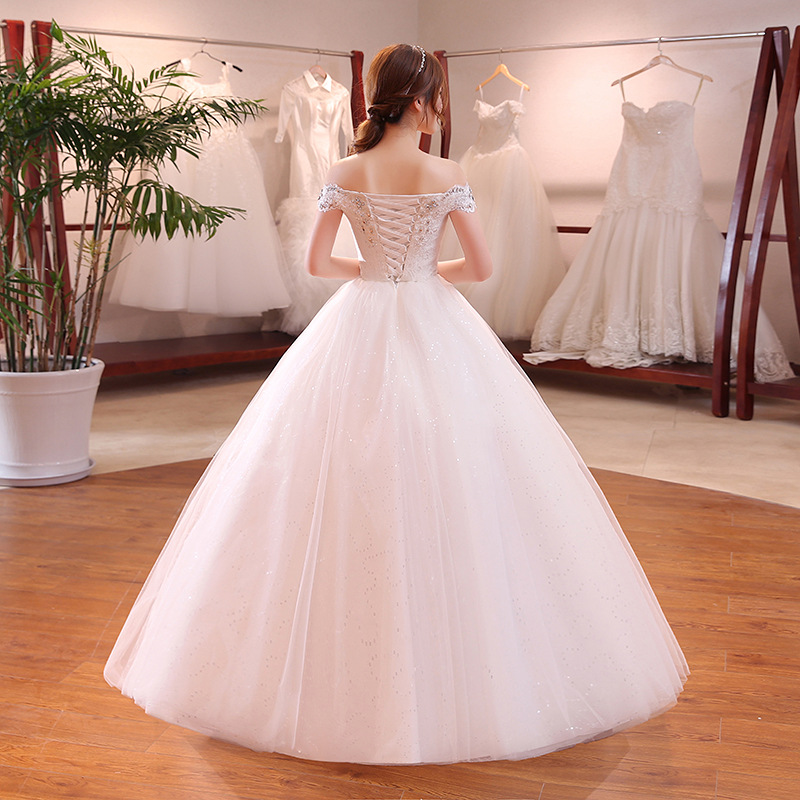 Hot Sale Summer Soft Satin Wedding Dress 2018 New Arrival Korean Style Boat Neck Simple Plus Size bride Vestido De Noiva A-Line