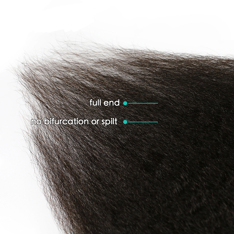 Yaki Kinky Straight Clip In Hair Extensions 100% Brazilian Human Remy Hair 8 Pieces And 120g/Set Natural Color