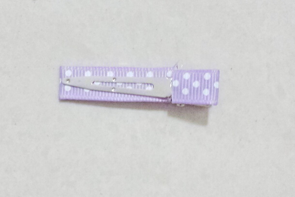 Hair Clips Hairpin Accessories polka dot Ribbon Covered Duckbill Single Prong 4.5cm Alligator Barrettes for Girl Bows Clips Flower FJ3225