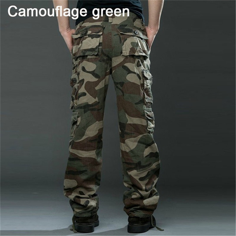 Men's Pants Autumn Pant Cargo Fashion Camouflage Trousers For Men Male Casual Long 30-38