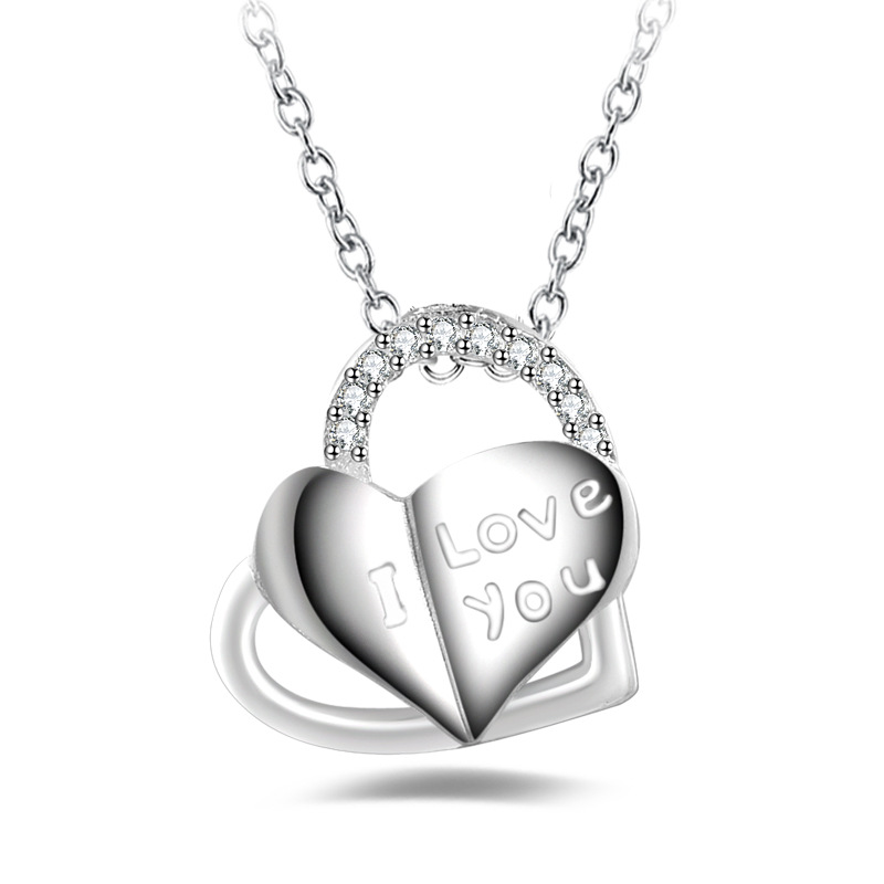 Silver Jewelry Pendant Fine Crystal LOVE necklace 925 jewelry silver plated Necklace Fashion gift necklace Top Quality
Silver Jewelry Pendant Fine Crystal LOVE necklace 925 jewelry silver plated Necklace Fashion gift necklace Top Quality
