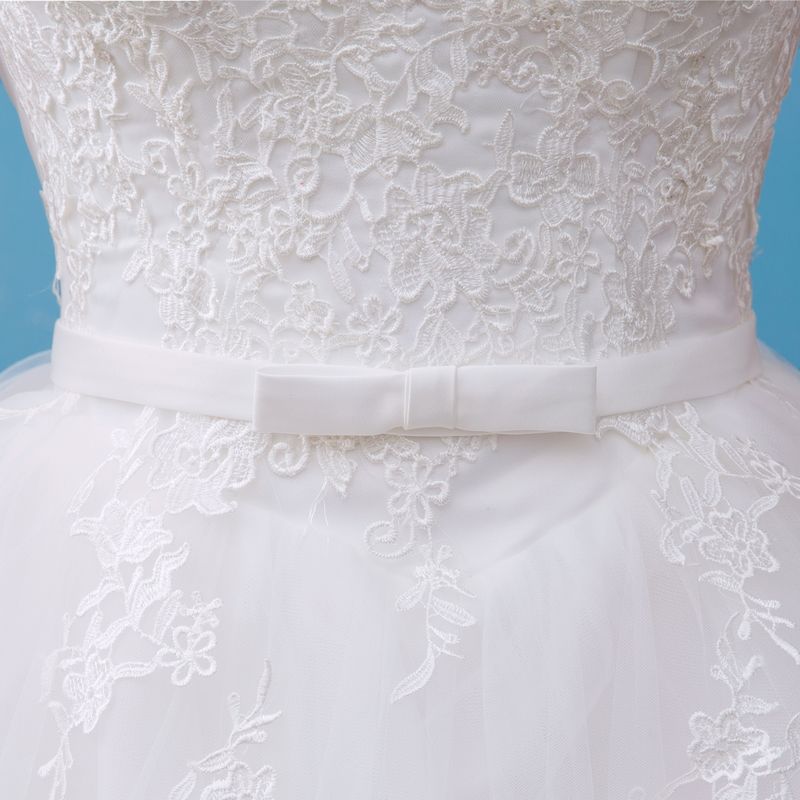 Real Photo Customized Boat Neck Princess Adjust Lace Up Wedding Dresses 2018 Elegant Bridal Gowns vestidos de noiva