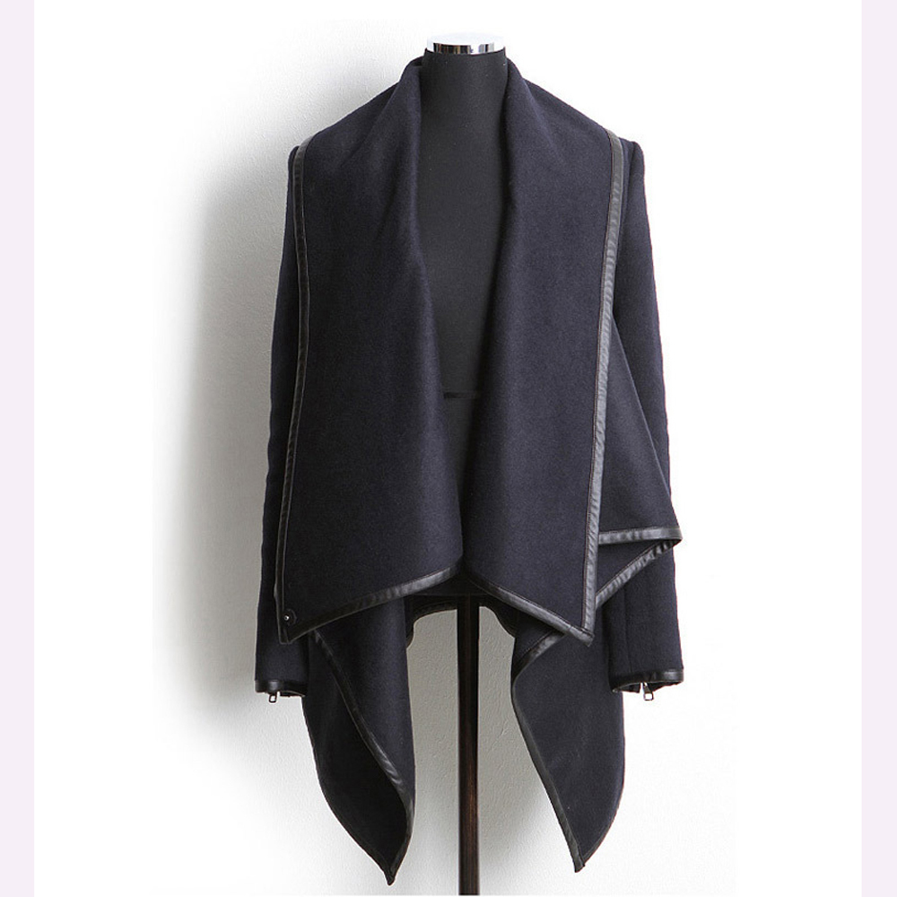 2015 plus size winter/spring new women woolen coat windbreaker jacket Slim female wool Trench coats cardigan 9 colors S18101204