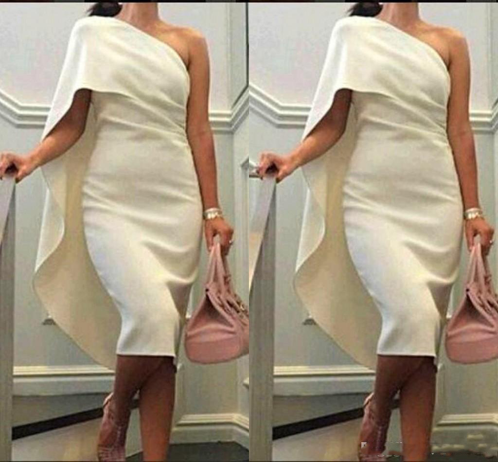 2020 Short Cocktail Dresses One Shoulder Sheath Prom Dresses With Cape Tea Length Party Dress Plus Size Formal Homecoming Gowns, Gold
2020 Short Cocktail Dresses One Shoulder Sheath Prom Dresses With Cape Tea Length Party Dress Plus Size Formal Homecoming Gowns, Gold