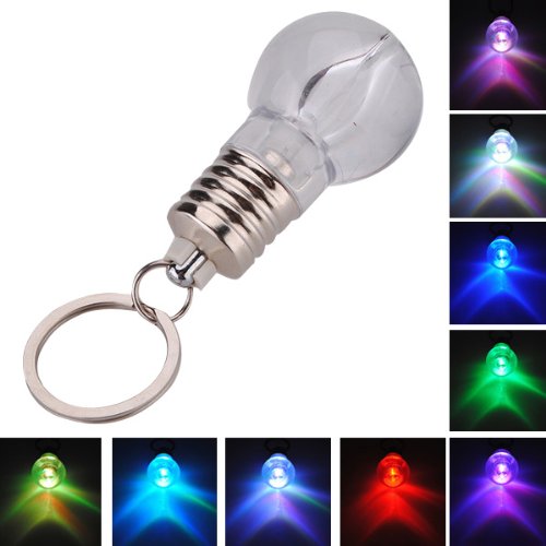 Colour Changing Led Light Mini Bulb Torch Keyring Keychain rgb mini led keychain bulb RGB LED KEY RING BULB от DHgate WW