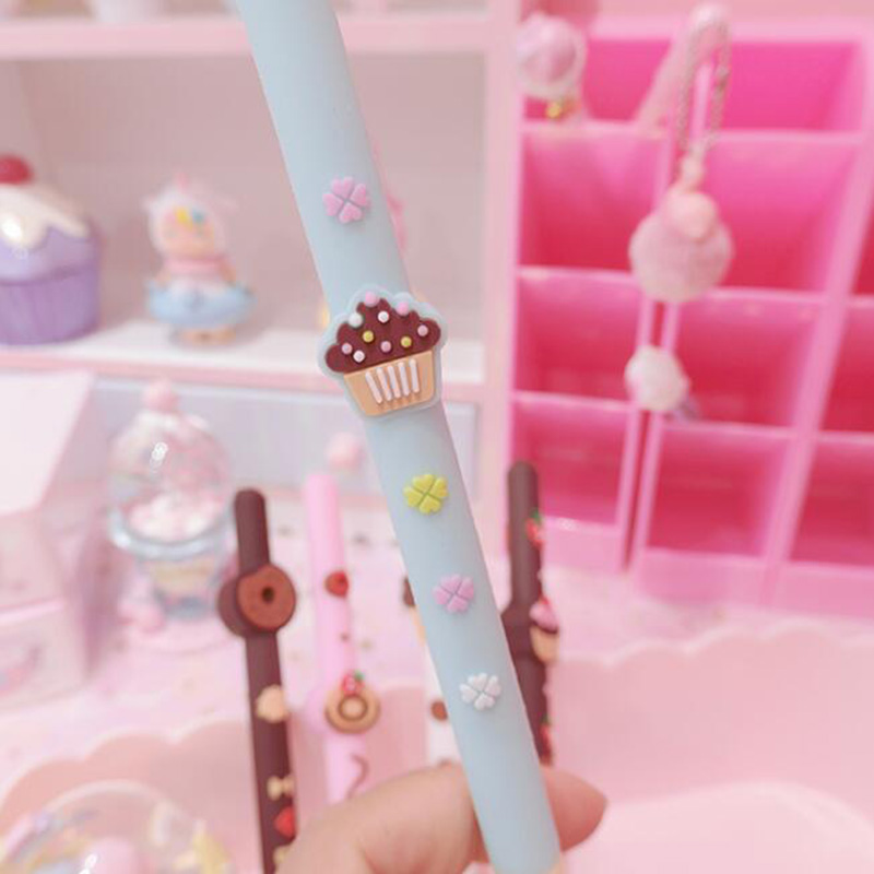 Chocolate Biscuit Scented Gel Pen Silicone Scented Pen 40pcs/lot