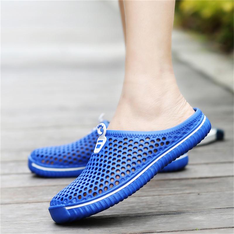 SAGUARO Summer Slippers Men New Hollow Out Breathable Beach Sandals Shoes Unisex Casual Slipon Flats Flip Flops zapatos