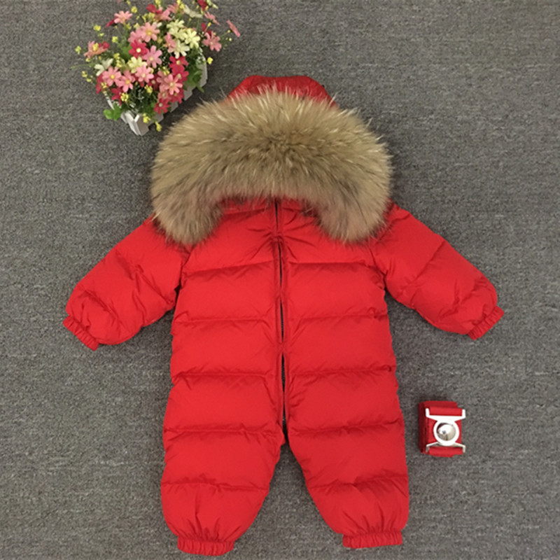 Newborn Winter Romper Baby Snowsuit Infant Overcoat Kids Snow Wear Jumpsuit Duck Down Coatton Liner Child New Year Costumes