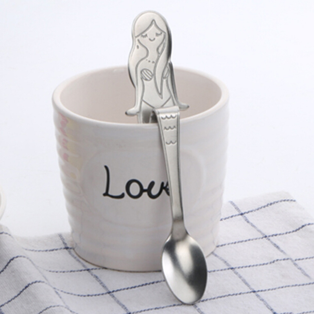 Mermaid coffee spoon stainless steel dessertspoon Food grade ice spoon candy teaspoon c478
Mermaid coffee spoon stainless steel dessertspoon Food grade ice spoon candy teaspoon c478