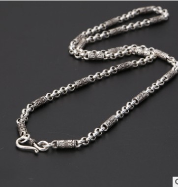 long necklace men initial necklace neckless 925 sterling silver