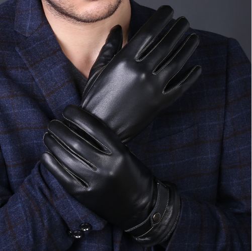 New Designer Luxury Mens Gloves High Quality Genuine Leather sheepskin Mittens Warm Winter Gloves for fashion Male Glove luvas