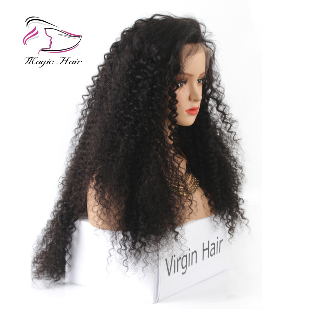 Evermagic Human Hair Wigs Lace Front Brazilian Curly Hair Pre-plucked Hairline Remy Virgin Hair Lace Front Wigs For Black Women