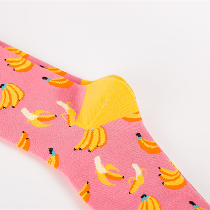 Mens happy socks man combed cotton funny socks colourful fruit long art sock men's fashion dress skateboard sock