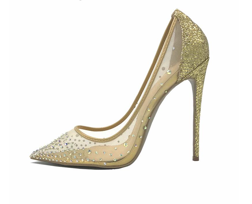 Free Shipping 2019 fashion New mesh Crystal Rhinestone heels 12cm ladies lady sexy pointed toe rivets spiked high heeled Wedding shoes women
Free Shipping 2019 fashion New mesh Crystal Rhinestone heels 12cm ladies lady sexy pointed toe rivets spiked high heeled Wedding shoes women